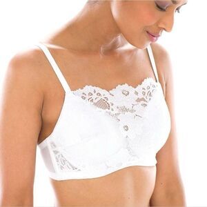 Soma Women's White Lace Underwire Bra Size 36C Adjustable Straps